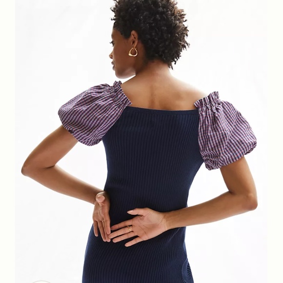 NWT Anthropologie Maeve Puff-Sleeved Mini Dress - Picture 3 of 10